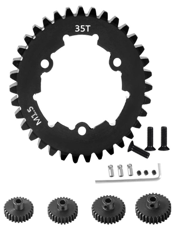 Rcarmumb 35T Spur Gear Upgrades Part For 1/5 X-Maxx 6S Monster Truck,1/5 X-Maxx 8S Monster Truck,Medium Carbon Steel 35T 1.5 Spur Gear with Pinion Gear(27T/28T/29T/30T) Hops Up - Image 1